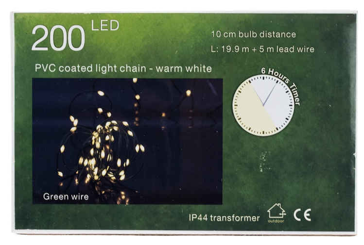 200 MLED String Light W/Timer-0