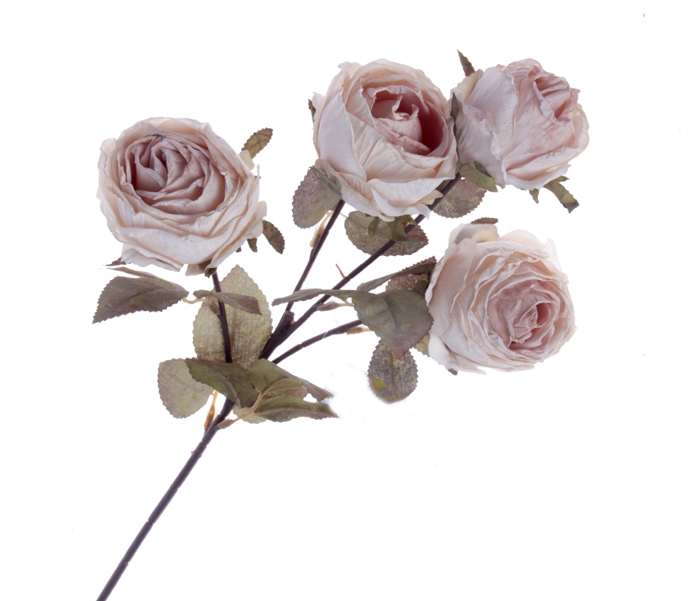 Vintage Antique Rose Faux Dried Flowers Cream
