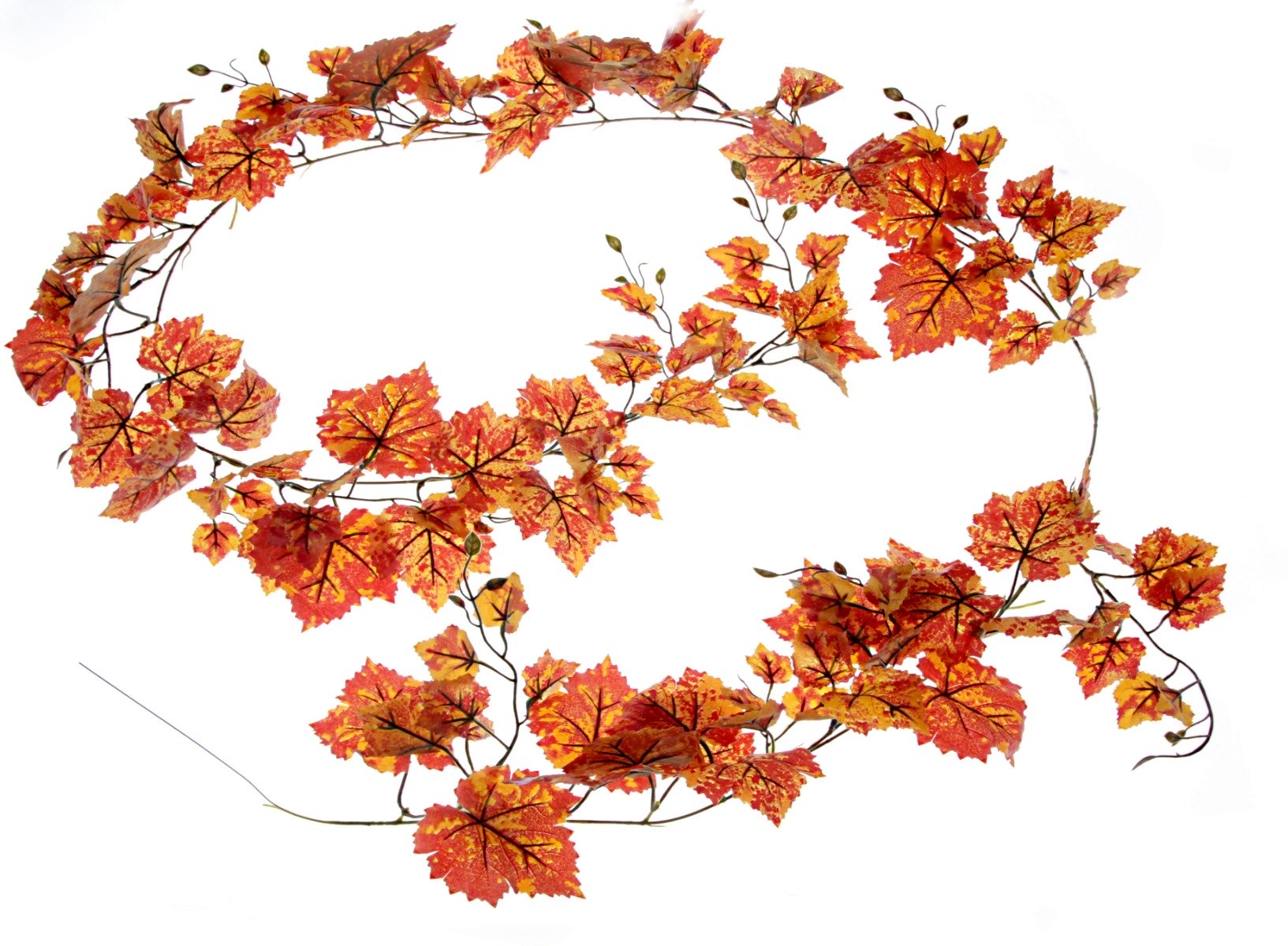 Grape Ivy Garland - Orange (2.5m long with 144 leaves)-0