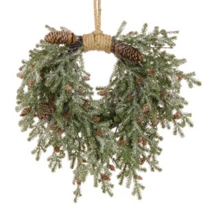 Frosted Teardrop Wreath 40cm-0