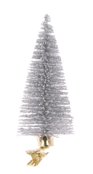 Christmas Tree Clip 13cm Silver-0