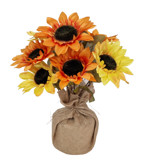 Sunflowers In Burlap 36cm-0