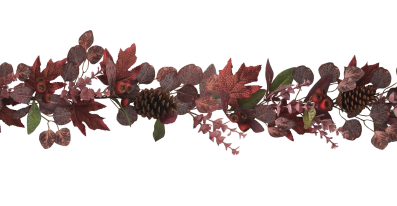 150cm Red Foliage/Cone/Berry Garland-0