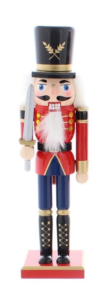 30cm Red/Blue Nutcracker W/Sword