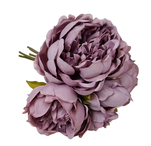 28cm Lilac Peony Posy x 5 Heads-0