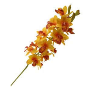 83cm Cymbidium Orchid Spray Yellow-0