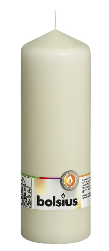 Bolsius Pillar Candle Ivory 200 x 68mm-0