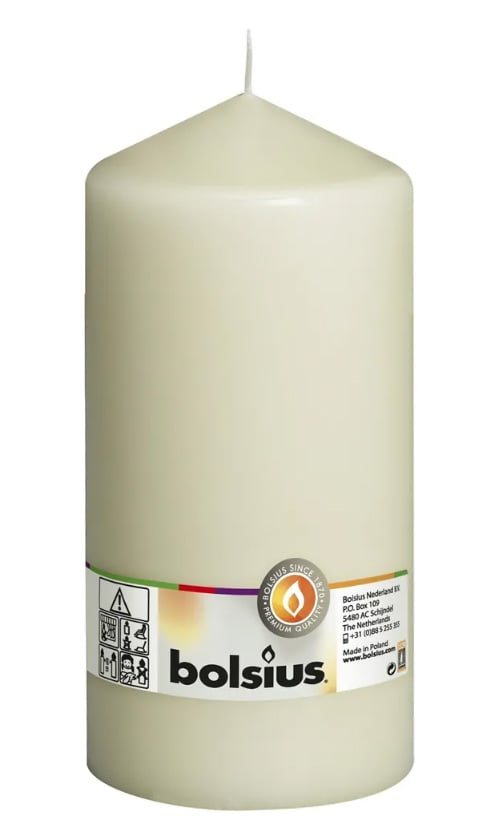Bolsius Pillar Candle Ivory 200 x 98mm-0