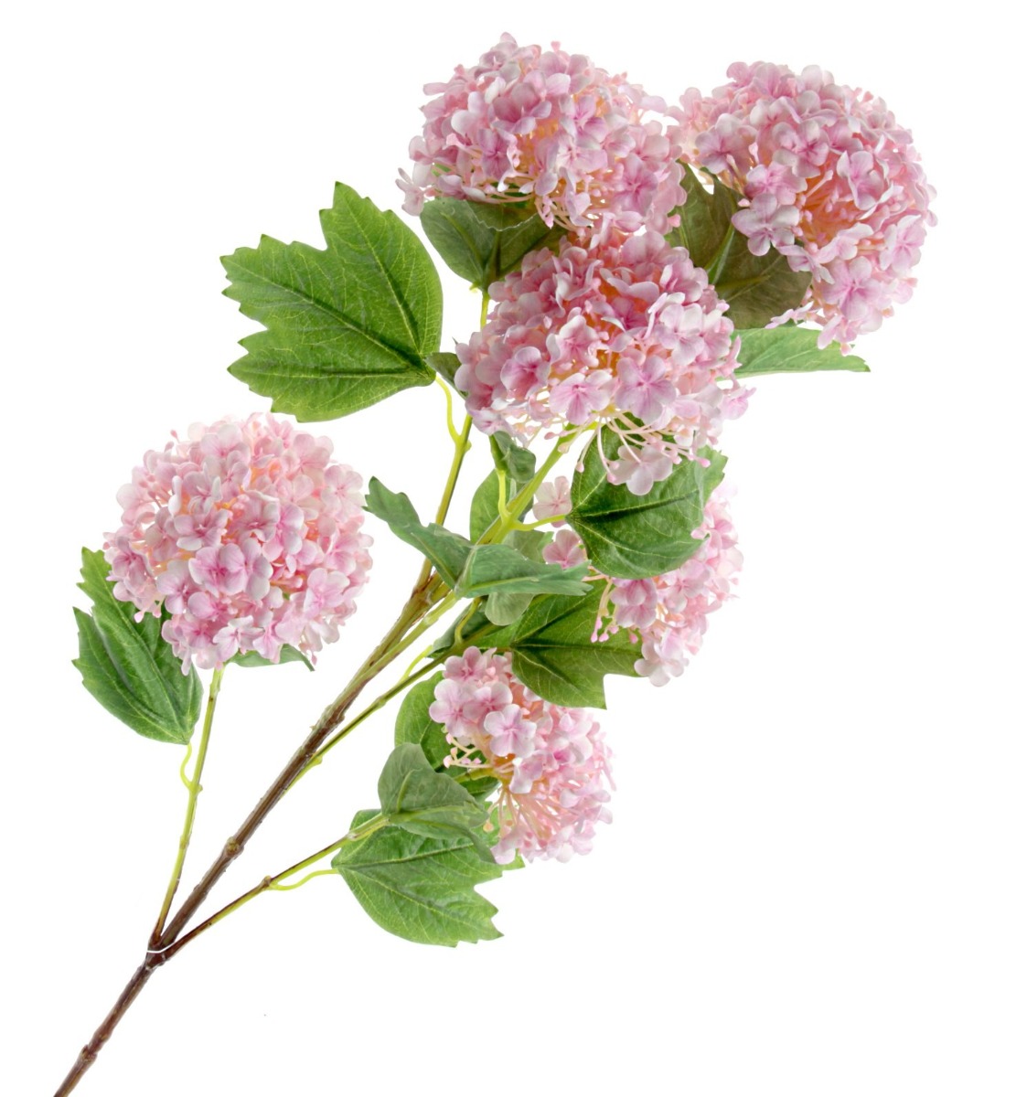 Snowball Viburnum Bush - Light Pink (6 heads, 96cm long)-0