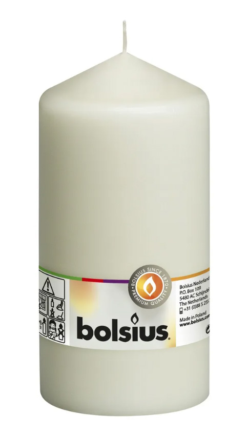 Bolsius Pillar Candle Ivory 250 x 78mm-0