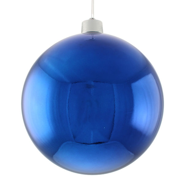 30cm Plastic Shiny Bauble Blue