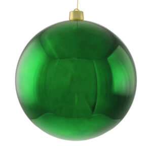 40cm Plastic Shiny Bauble Green-0