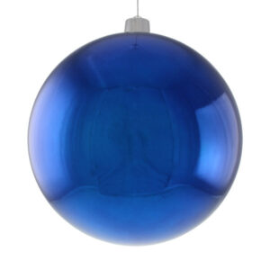 40cm Plastic Shiny Bauble Blue-0