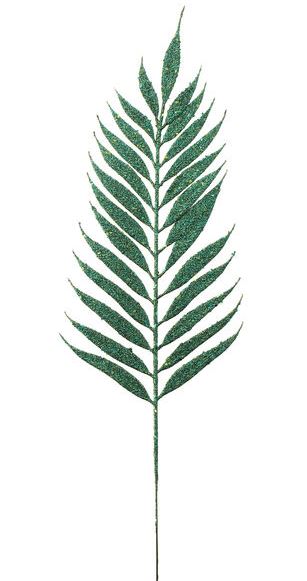 54cm Glittered Lady Fern Peacock (New)-0