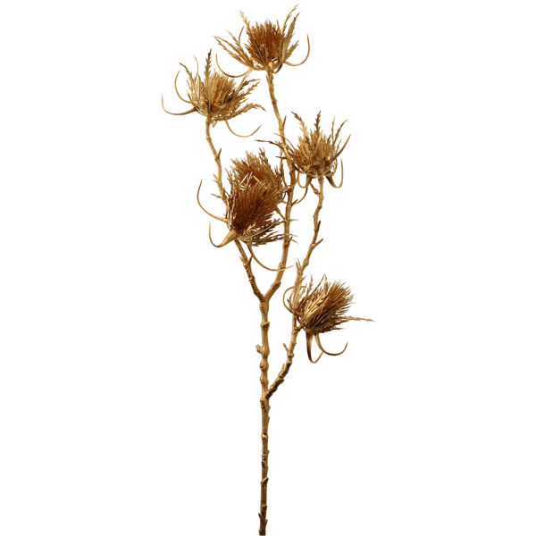 69cm Metallic Eryngium Spray Gold-0