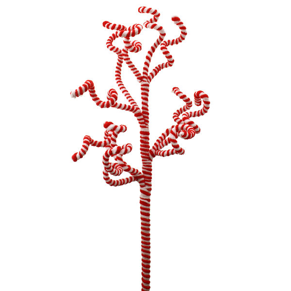 70cm Candy Cane Spray Red White-0