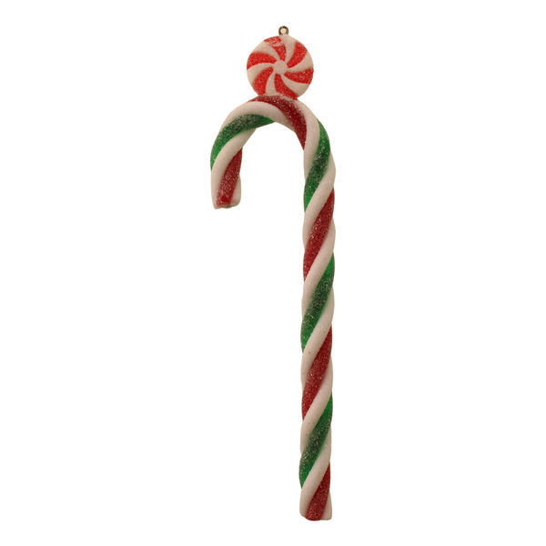 18cm Candy Cane with Hanger Green/White/Red-0