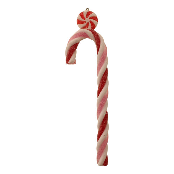 18cm Candy Cane with Hanger Pink/White/Red-0