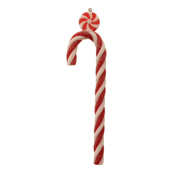 18cm Candy Cane with Hanger White/Red-0