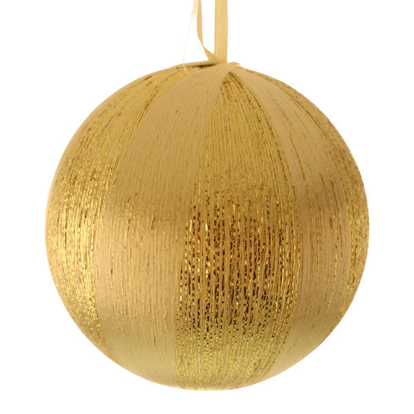 8cm Spun Metallic Bauble Gold/Champagne-0