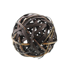 16cm Basketry Ball Dark Brown-0