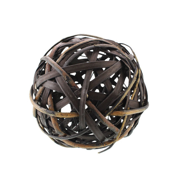16cm Basketry Ball Dark Brown-0