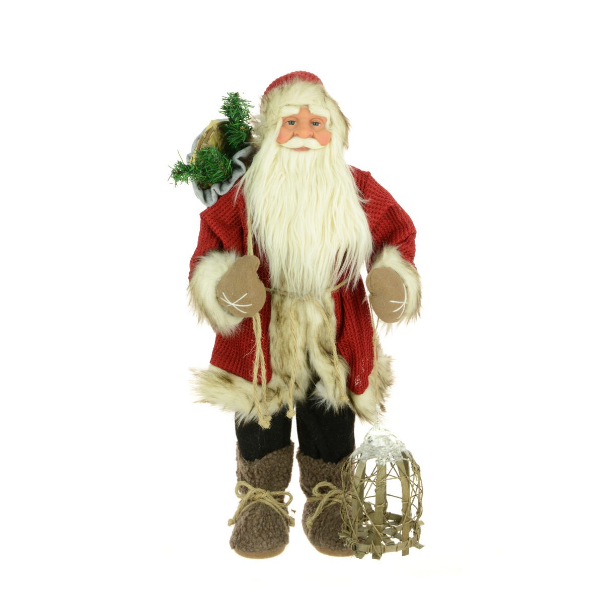 Rustic Santa 60cm Red/White-0