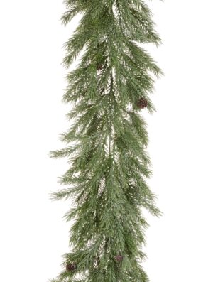 Frosted Pine Garland 180cm Green