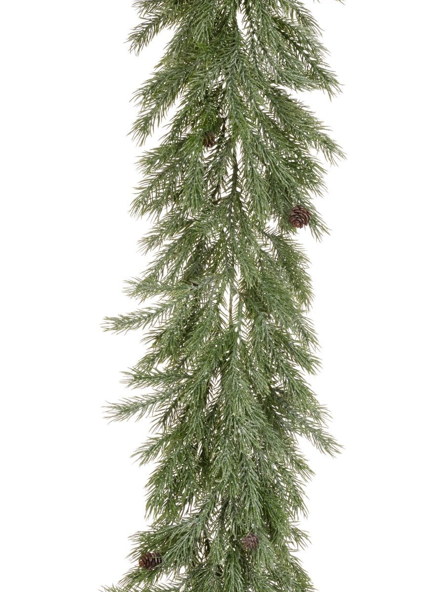 Frosted Pine Garland 180cm Green