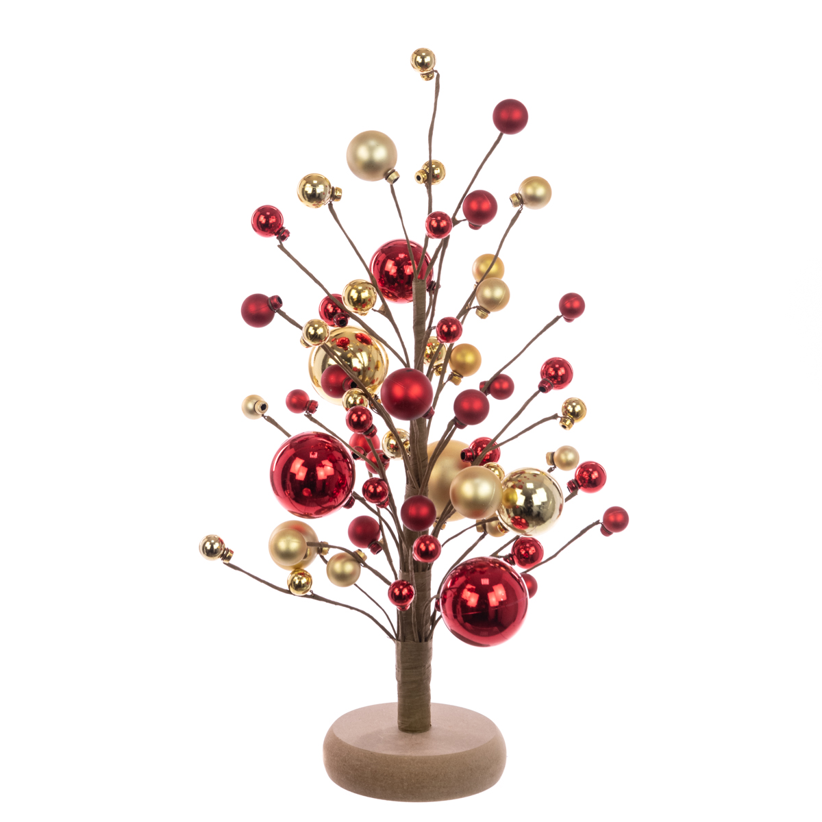 Shatterproof Bauble Table Tree Red/Gold 43cm-0