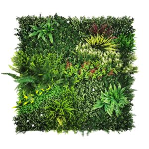 Plastic Foliage Tile - Green/White 1mtr x 1mtr-0