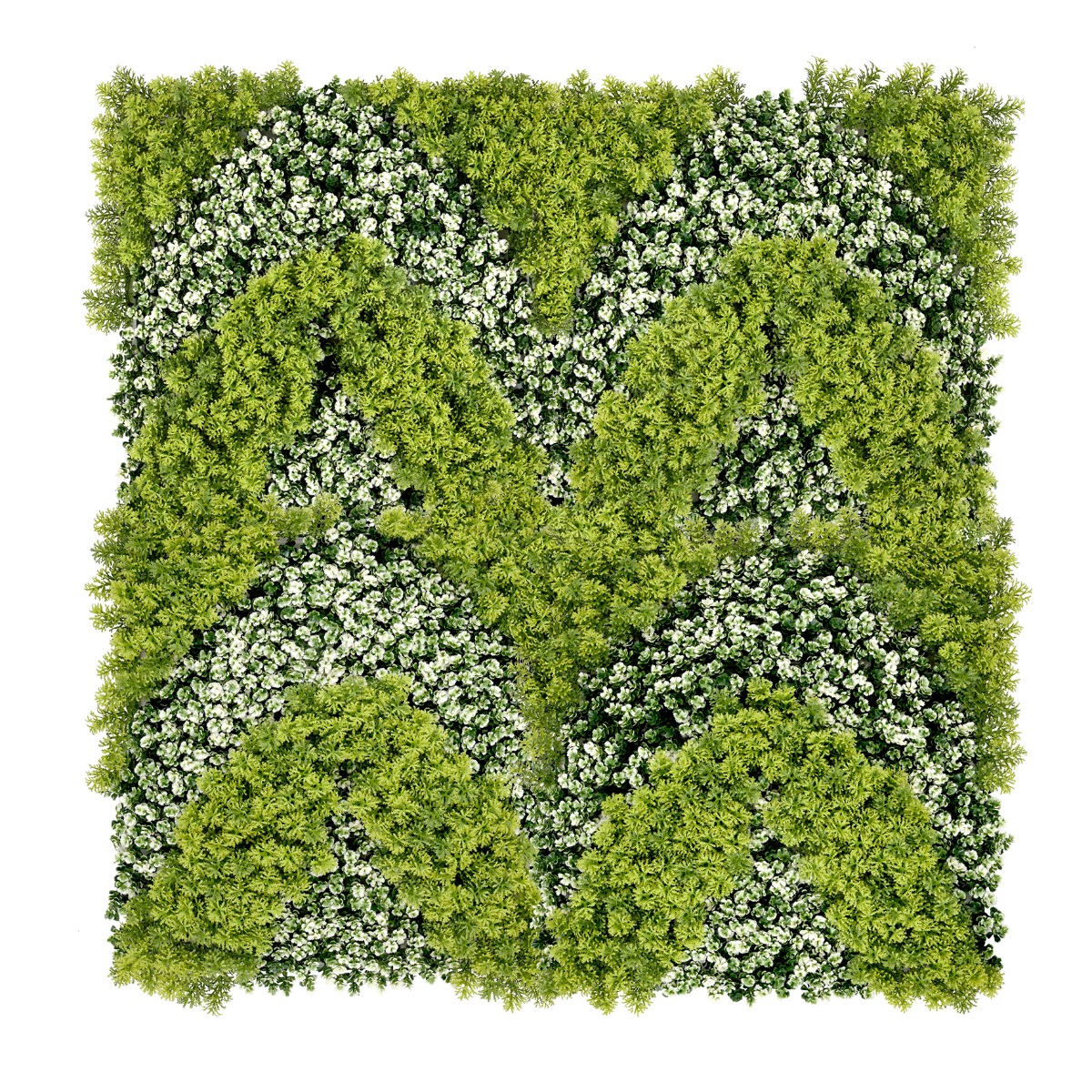 Artificial Moss Panel - Green/White 1mtr x 1mtr