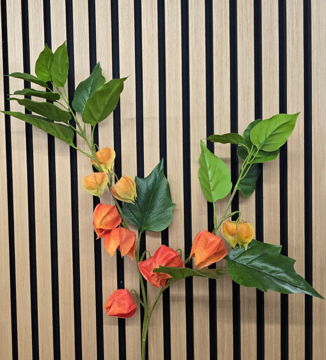 90cm Chinese Lantern Spray Orange