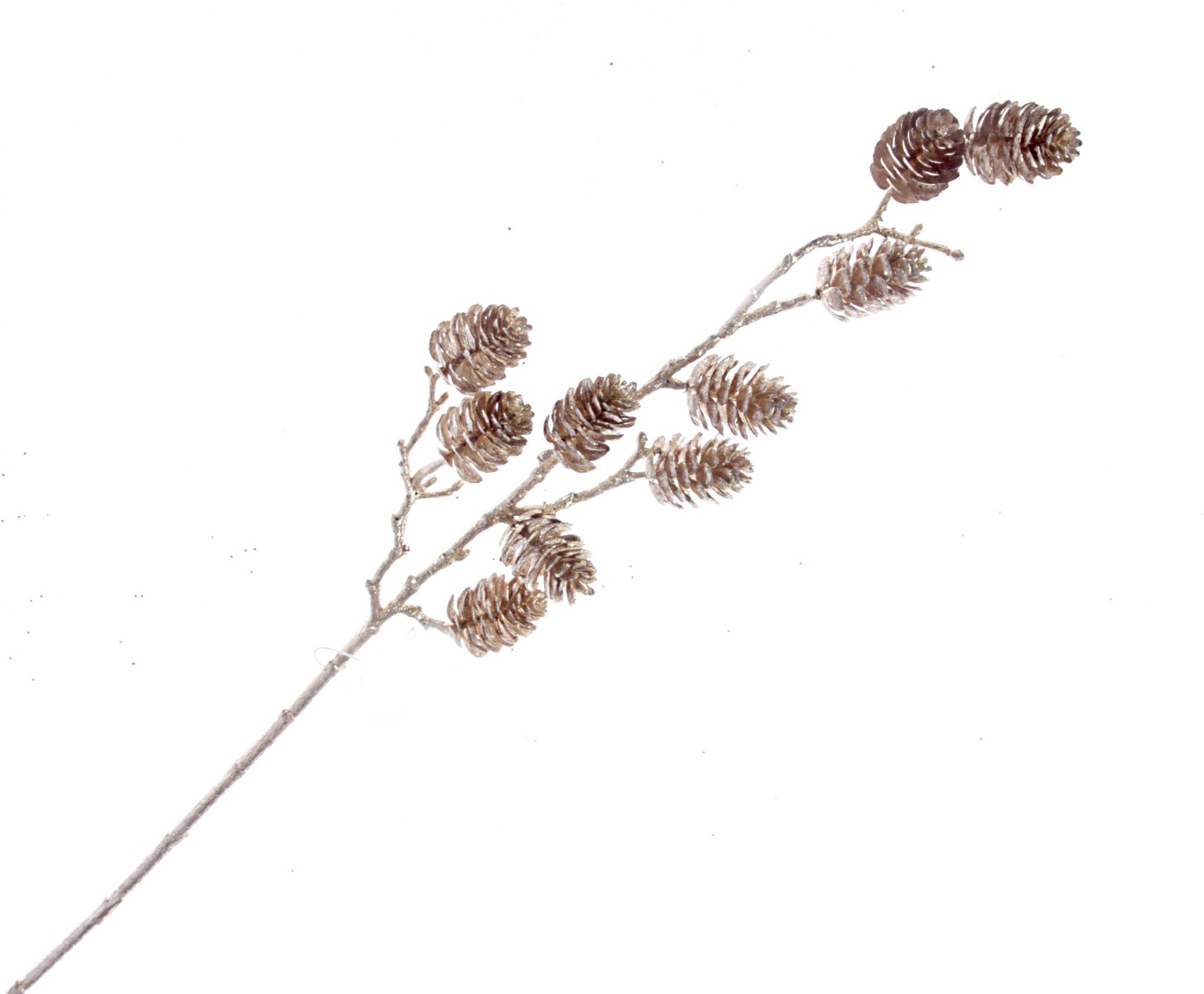 Glittered Pinecone Stem - Gold (65cm long)-0
