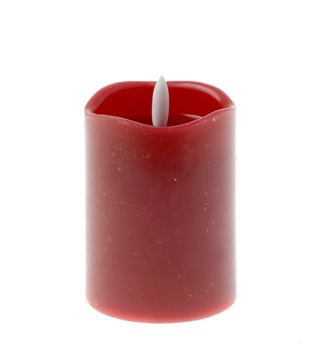 Melted Top LED Wax Candle - Red (7.5 x 10cm)-0