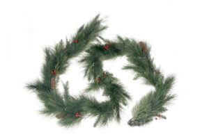 Deluxe Cone & Berry Garland - Green (120 tips, 275cm long)-0
