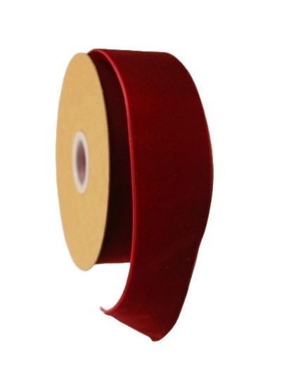 Velvet Ribbon 12mm x 10mtrs Burgundy-0
