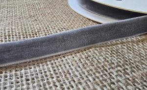 Velvet Ribbon 12mm x 10mtrs Silver