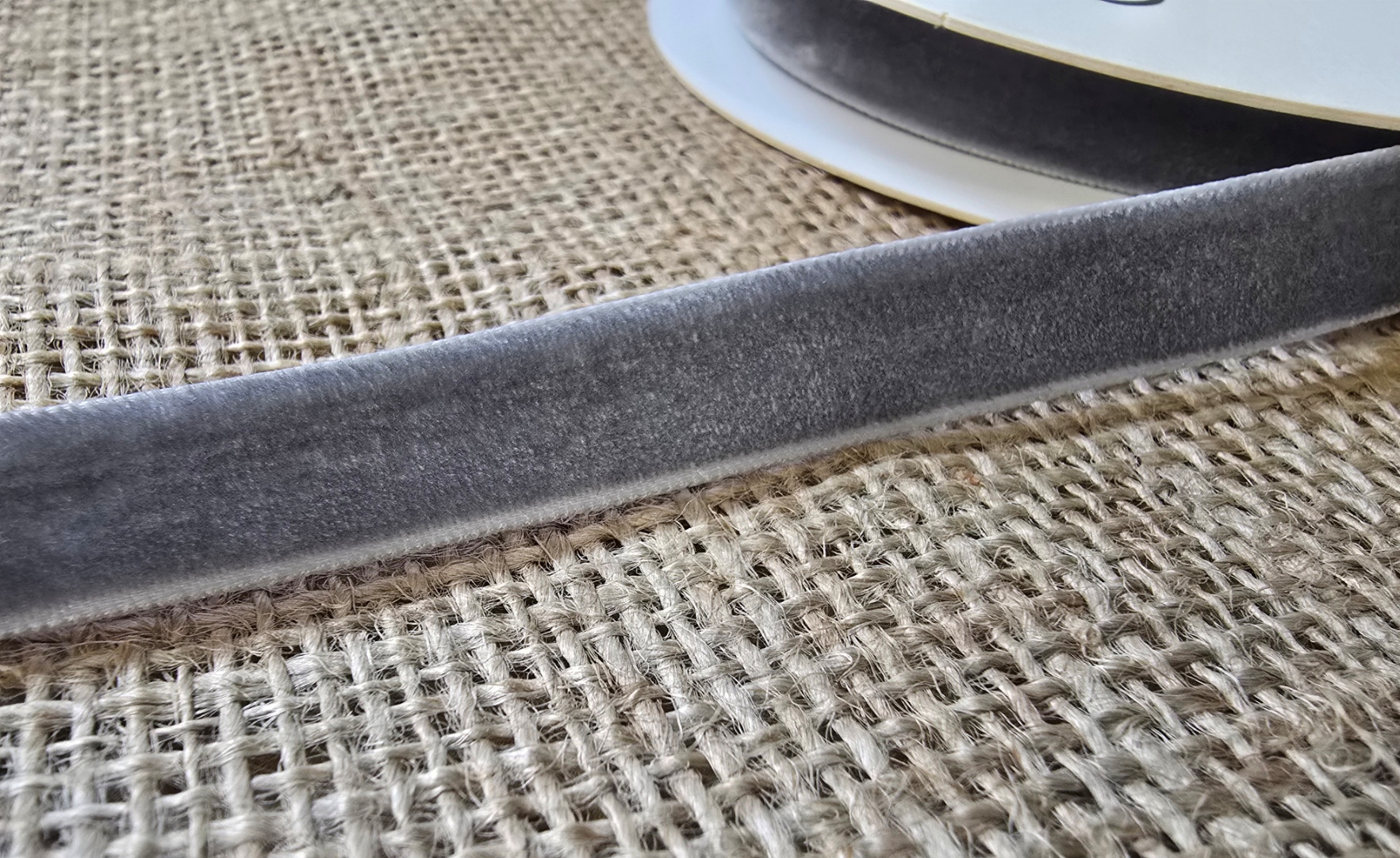 Velvet Ribbon 12mm x 10mtrs Silver
