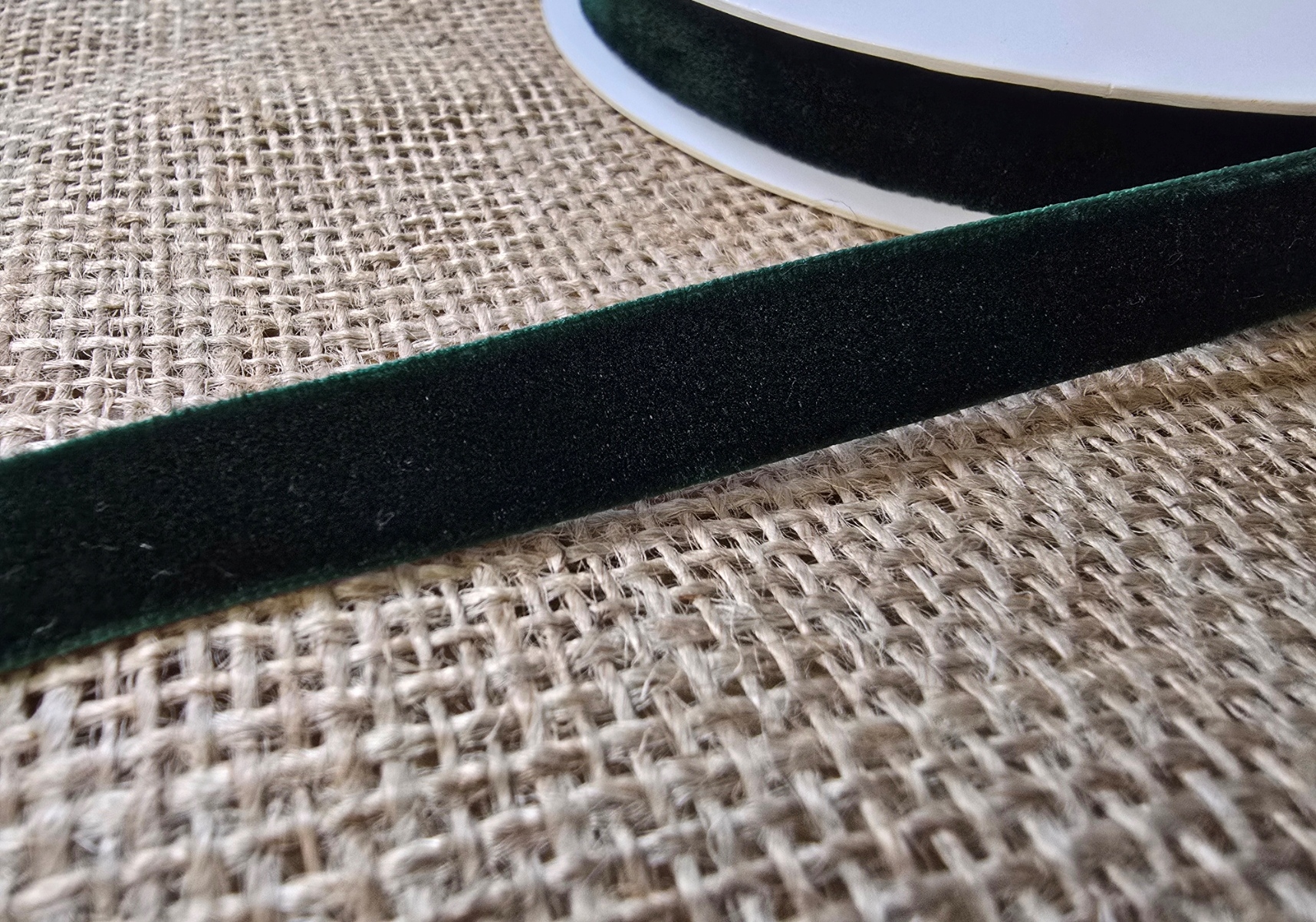 Velvet Ribbon 12mm x 10mtrs Dark Green