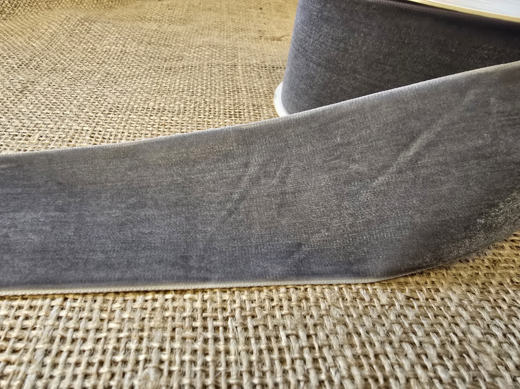 Velvet Ribbon 50mm x 10mtrs Silver