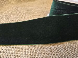 Velvet Ribbon 50mm x 10mtrs Dark Green