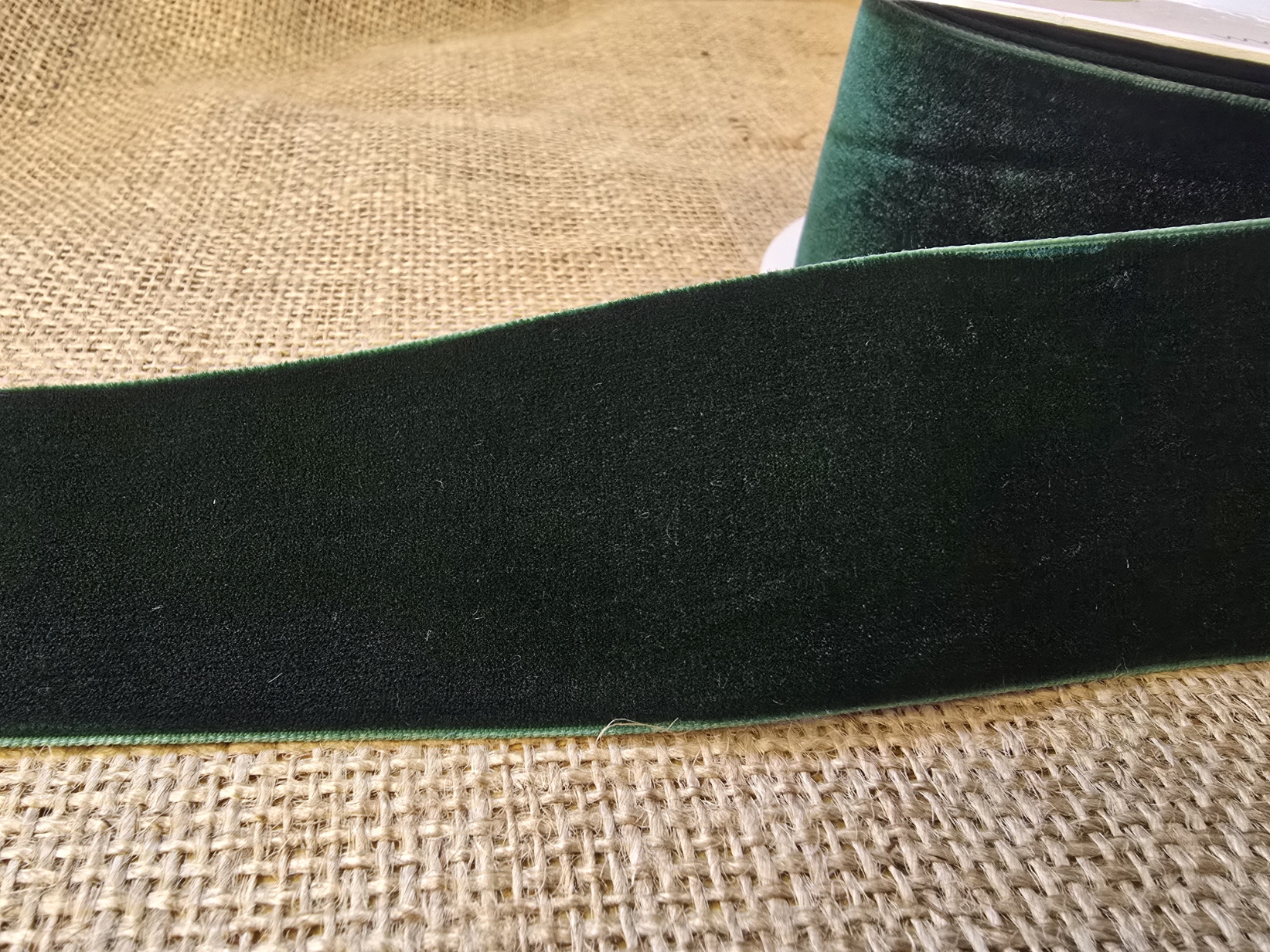 Velvet Ribbon 50mm x 10mtrs Dark Green