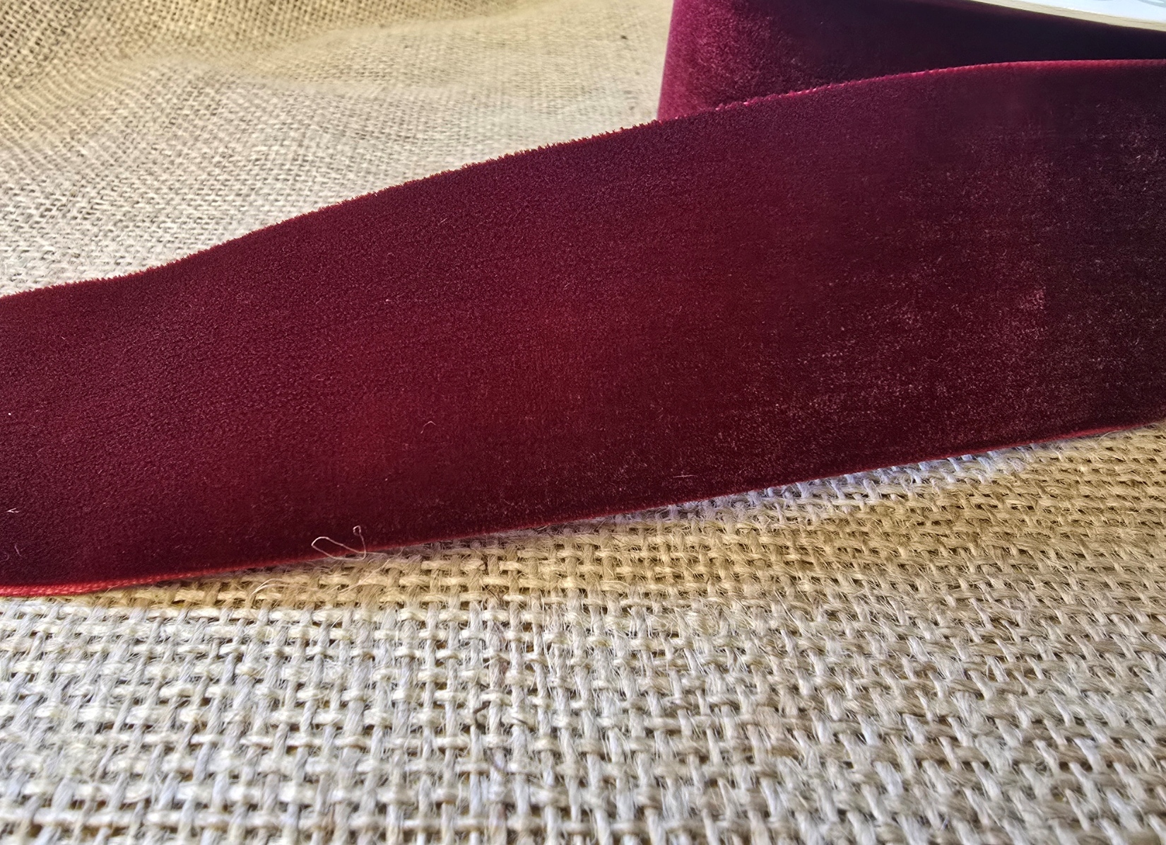 Velvet Ribbon 50mm x 10mtrs Burgundy