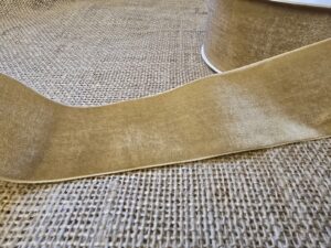 Velvet Ribbon 50mm x 10mtrs Gold