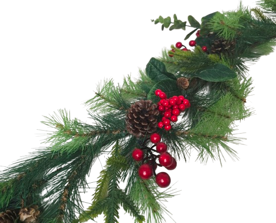 Woodland Eucalyptus & Berries Garland 180cm-0