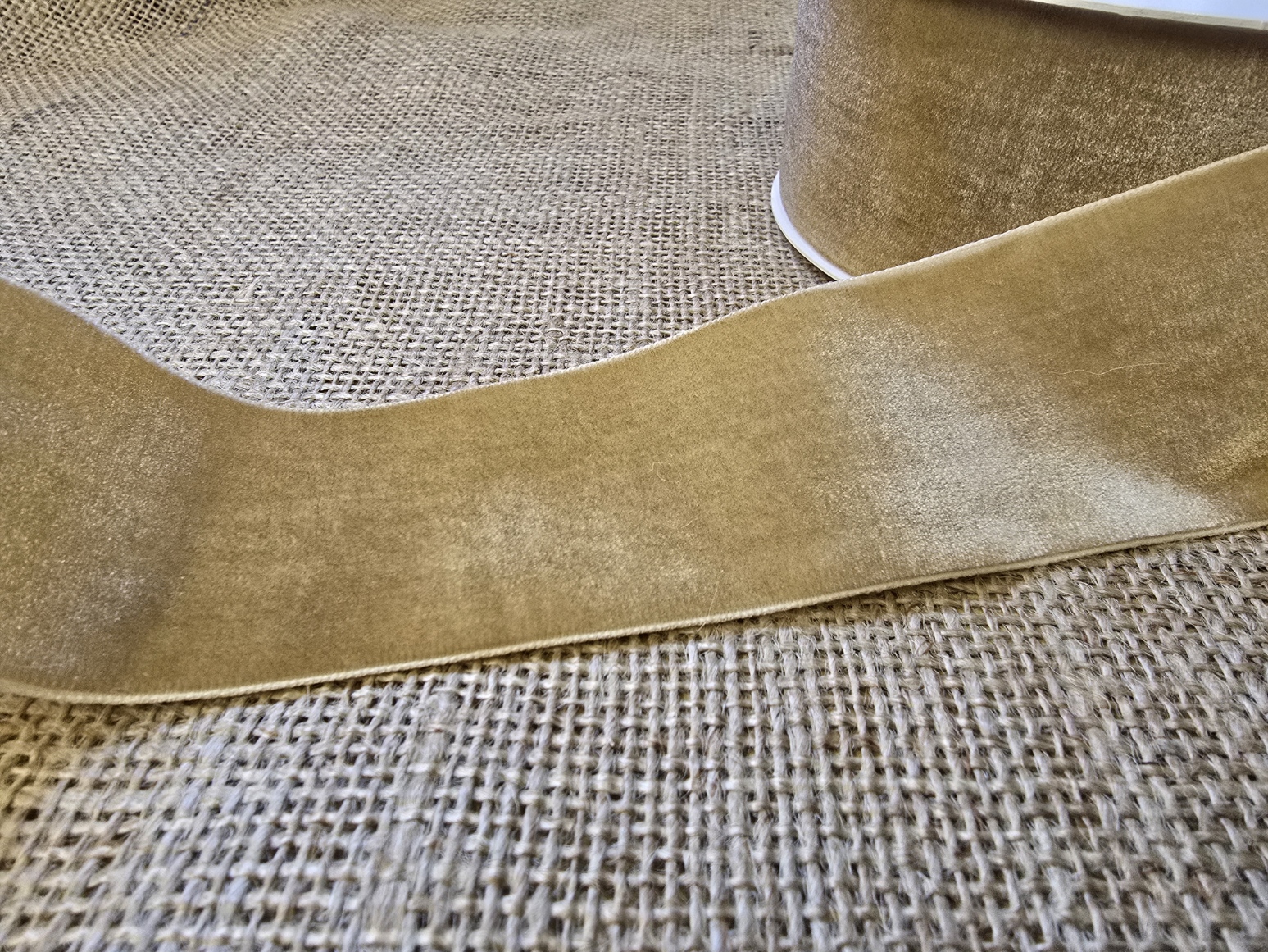 Velvet Ribbon 50mm x 10mtrs Gold