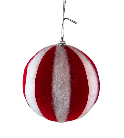 Candy Cane Christmas Baubles 10cm x 4-0