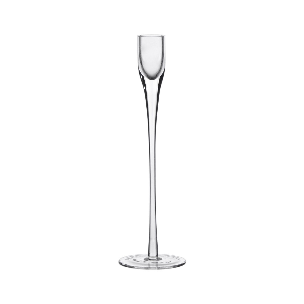 Glass Flute Candlestick 27cm-0