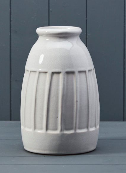 White Ceramic Vase (24.5cm)